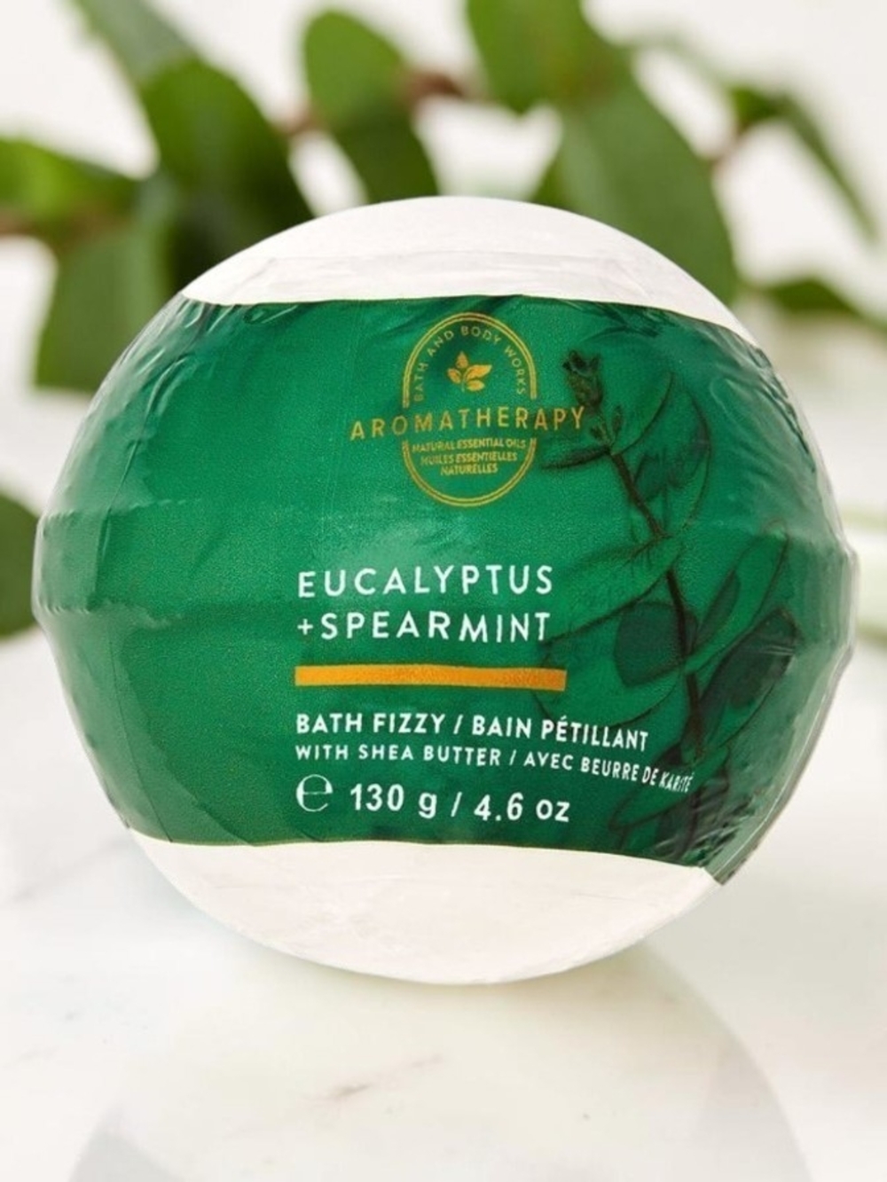 Bath & Body Works Eucalyptus + Spearmint Bath Fizzy - Green & White